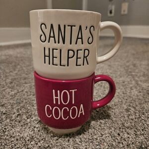 Santa's Helper and Hot Cocoa Mug Set Mini Mugs Child Christmas